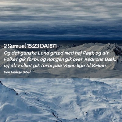 Picture 02 - 2 Samuel 15:23 DA1871 - Og det ganske Land græd med høj Røst, og alt - Bible Verse Picture