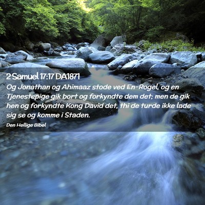 Picture 02 - 2 Samuel 17:17 DA1871 - Og Jonathan og Ahimaaz stode ved En-Rogel, og en - Bible Verse Picture