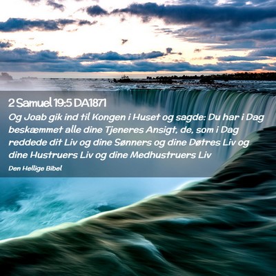 Picture 02 - 2 Samuel 19:5 DA1871 - Og Joab gik ind til Kongen i Huset og sagde: Du - Bible Verse Picture