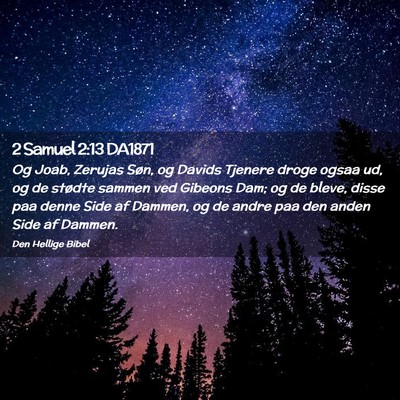 Picture 02 - 2 Samuel 2:13 DA1871 - Og Joab, Zerujas Søn, og Davids Tjenere droge - Bible Verse Picture