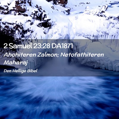 Picture 02 - 2 Samuel 23:28 DA1871 - Ahohiteren Zalmon; Netofathiteren - Bible Verse Picture
