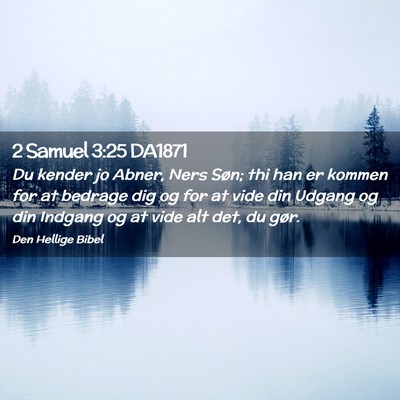 Picture 02 - 2 Samuel 3:25 DA1871 - Du kender jo Abner, Ners Søn; thi han er kommen - Bible Verse Picture