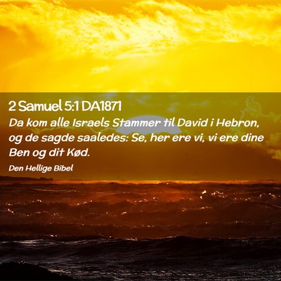 Picture 02 - 2 Samuel 5:1 DA1871 - Da kom alle Israels Stammer til David i Hebron, - Bible Verse Picture