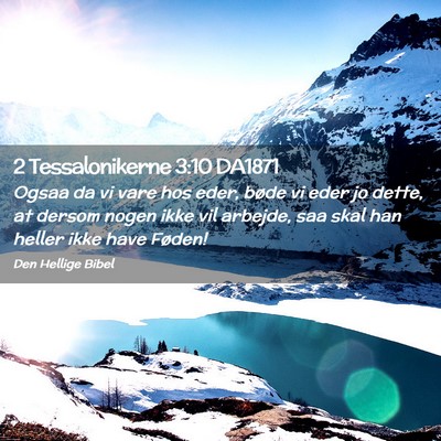 Picture 02 - 2 Tessalonikerne 3:10 DA1871 - Ogsaa da vi vare hos eder, bøde vi eder jo - Bible Verse Picture