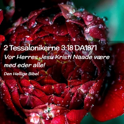 Picture 02 - 2 Tessalonikerne 3:18 DA1871 - Vor Herres Jesu Kristi Naade være med eder - Bible Verse Picture