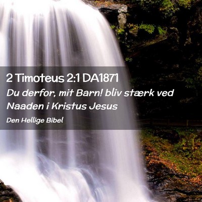 Picture 02 - 2 Timoteus 2:1 DA1871 - Du derfor, mit Barn! bliv stærk ved Naaden i - Bible Verse Picture