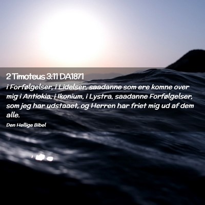 Picture 02 - 2 Timoteus 3:11 DA1871 - i Forfølgelser, i Lidelser, saadanne som ere - Bible Verse Picture