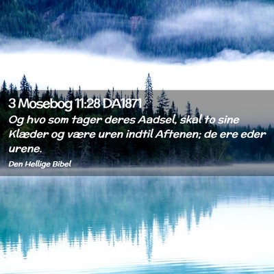 Picture 02 - 3 Mosebog 11:28 DA1871 - Og hvo som tager deres Aadsel, skal to sine - Bible Verse Picture