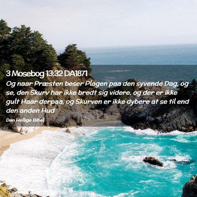 Picture 02 - 3 Mosebog 13:32 DA1871 - Og naar Præsten beser Plagen paa den syvende - Bible Verse Picture