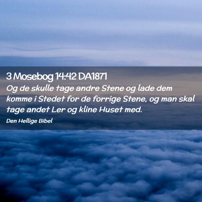 Picture 02 - 3 Mosebog 14:42 DA1871 - Og de skulle tage andre Stene og lade dem komme i - Bible Verse Picture