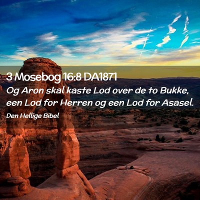 Picture 02 - 3 Mosebog 16:8 DA1871 - Og Aron skal kaste Lod over de to Bukke, een Lod - Bible Verse Picture