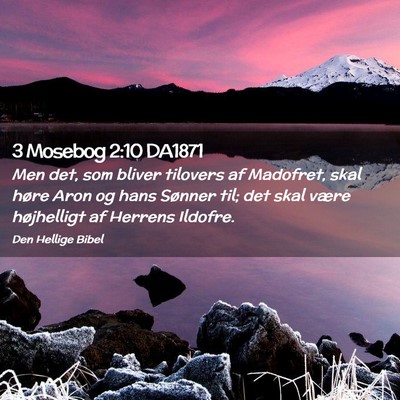 Picture 02 - 3 Mosebog 2:10 DA1871 - Men det, som bliver tilovers af Madofret, skal - Bible Verse Picture