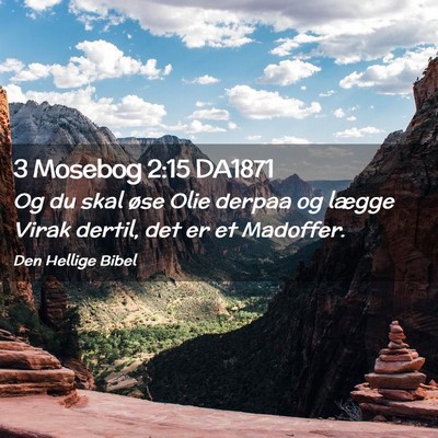Picture 02 - 3 Mosebog 2:15 DA1871 - Og du skal øse Olie derpaa og lægge Virak - Bible Verse Picture