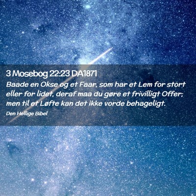 Picture 02 - 3 Mosebog 22:23 DA1871 - Baade en Okse og et Faar, som har et Lem for - Bible Verse Picture