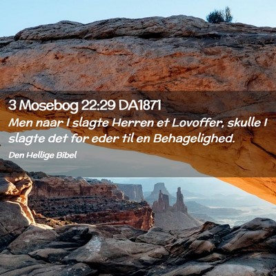Picture 02 - 3 Mosebog 22:29 DA1871 - Men naar I slagte Herren et Lovoffer, skulle I - Bible Verse Picture