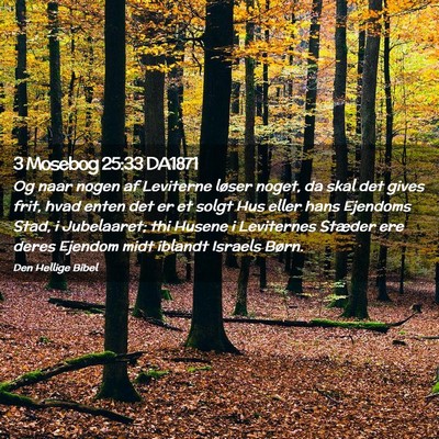 Picture 02 - 3 Mosebog 25:33 DA1871 - Og naar nogen af Leviterne løser noget, da skal - Bible Verse Picture