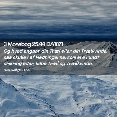 Picture 02 - 3 Mosebog 25:44 DA1871 - Og hvad angaar din Træl eller din Trælkvinde, - Bible Verse Picture