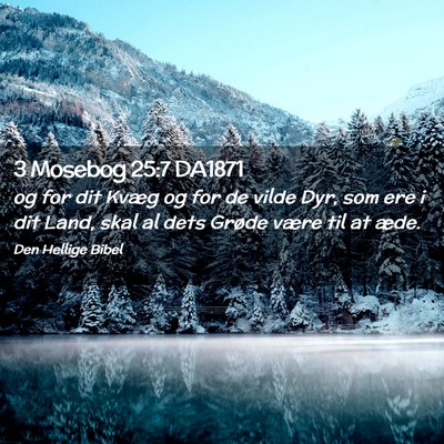 Picture 02 - 3 Mosebog 25:7 DA1871 - og for dit Kvæg og for de vilde Dyr, som ere i - Bible Verse Picture