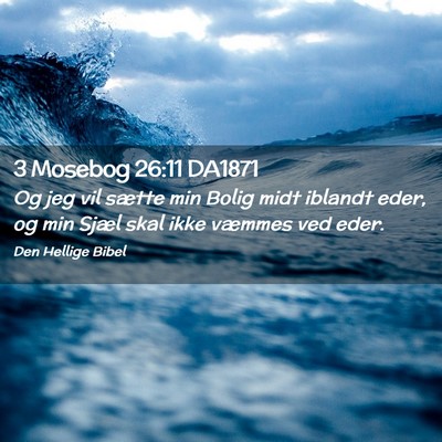 Picture 02 - 3 Mosebog 26:11 DA1871 - Og jeg vil sætte min Bolig midt iblandt eder, og - Bible Verse Picture
