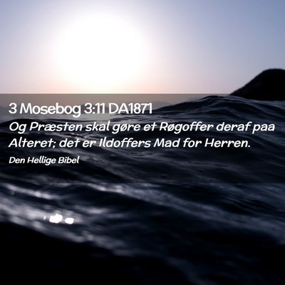 Picture 02 - 3 Mosebog 3:11 DA1871 - Og Præsten skal gøre et Røgoffer deraf paa - Bible Verse Picture