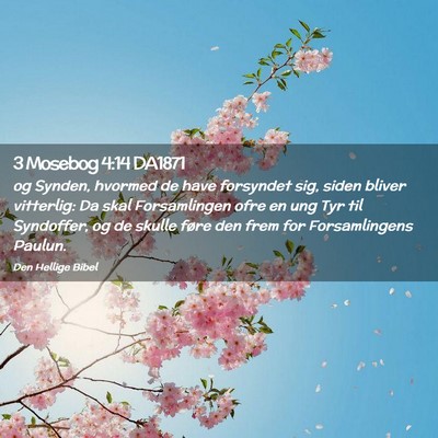 Picture 02 - 3 Mosebog 4:14 DA1871 - og Synden, hvormed de have forsyndet sig, siden - Bible Verse Picture