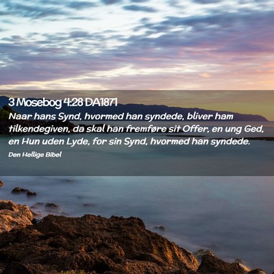 Picture 02 - 3 Mosebog 4:28 DA1871 - Naar hans Synd, hvormed han syndede, bliver ham - Bible Verse Picture
