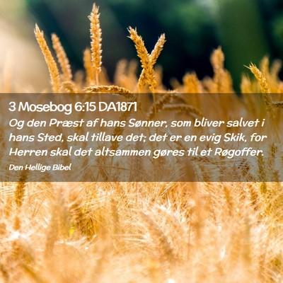 Picture 02 - 3 Mosebog 6:15 DA1871 - Og den Præst af hans Sønner, som bliver salvet - Bible Verse Picture
