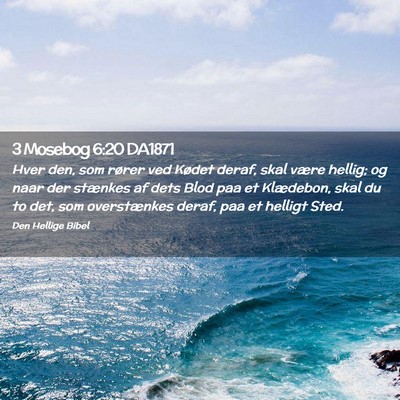 Picture 02 - 3 Mosebog 6:20 DA1871 - Hver den, som rører ved Kødet deraf, skal være - Bible Verse Picture