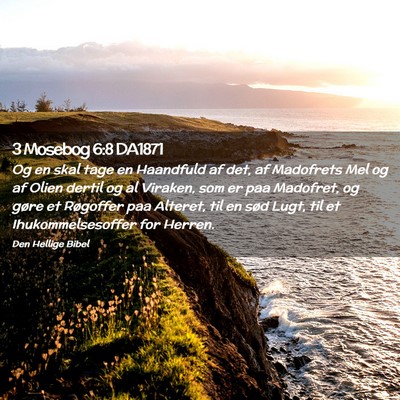 Picture 02 - 3 Mosebog 6:8 DA1871 - Og en skal tage en Haandfuld af det, af Madofrets - Bible Verse Picture
