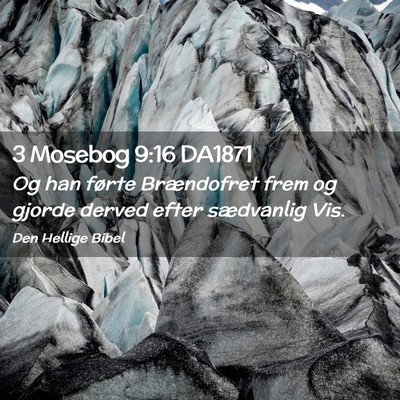 Picture 02 - 3 Mosebog 9:16 DA1871 - Og han førte Brændofret frem og gjorde derved - Bible Verse Picture