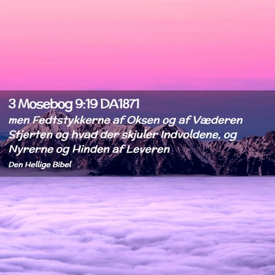 Picture 02 - 3 Mosebog 9:19 DA1871 - men Fedtstykkerne af Oksen og af Væderen - Bible Verse Picture