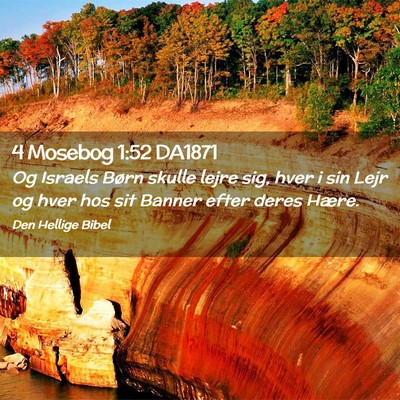 Picture 02 - 4 Mosebog 1:52 DA1871 - Og Israels Børn skulle lejre sig, hver i sin - Bible Verse Picture