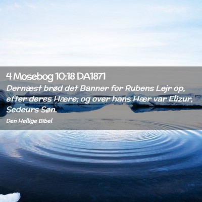 Picture 02 - 4 Mosebog 10:18 DA1871 - Dernæst brød det Banner for Rubens Lejr op, - Bible Verse Picture