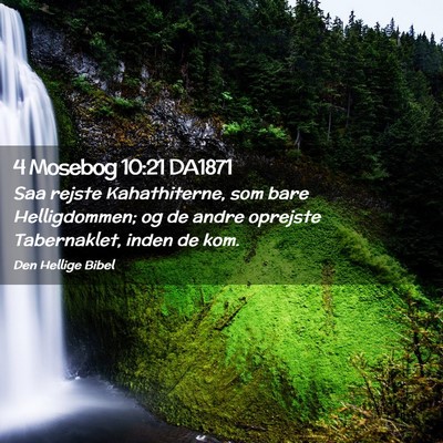 Picture 02 - 4 Mosebog 10:21 DA1871 - Saa rejste Kahathiterne, som bare Helligdommen; - Bible Verse Picture