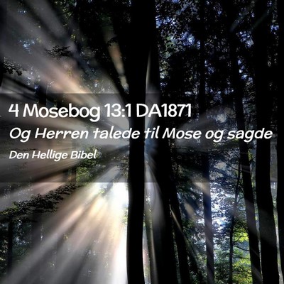 Picture 02 - 4 Mosebog 13:1 DA1871 - Og Herren talede til Mose og - Bible Verse Picture