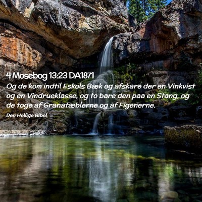 Picture 02 - 4 Mosebog 13:23 DA1871 - Og de kom indtil Eskols Bæk og afskare der en - Bible Verse Picture