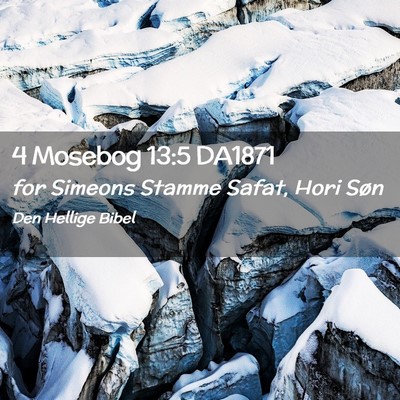 Picture 02 - 4 Mosebog 13:5 DA1871 - for Simeons Stamme Safat, Hori - Bible Verse Picture