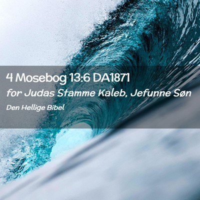 Picture 02 - 4 Mosebog 13:6 DA1871 - for Judas Stamme Kaleb, Jefunne - Bible Verse Picture