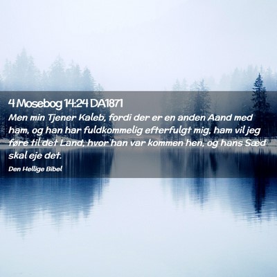 Picture 02 - 4 Mosebog 14:24 DA1871 - Men min Tjener Kaleb, fordi der er en anden Aand - Bible Verse Picture