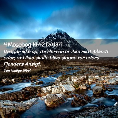 Picture 02 - 4 Mosebog 14:42 DA1871 - Drager ikke op, thi Herren er ikke midt iblandt - Bible Verse Picture