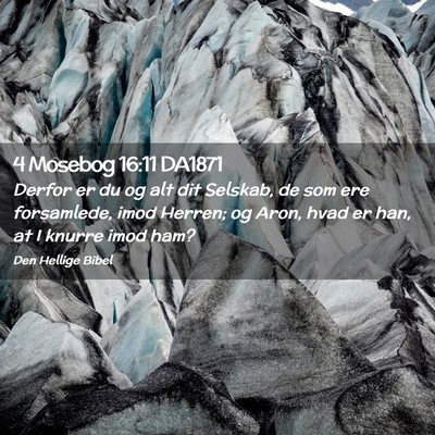 Picture 02 - 4 Mosebog 16:11 DA1871 - Derfor er du og alt dit Selskab, de som ere - Bible Verse Picture