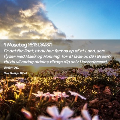 Picture 02 - 4 Mosebog 16:13 DA1871 - Er det for lidet, at du har ført os op af et - Bible Verse Picture