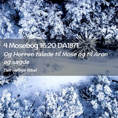 Picture 02 - 4 Mosebog 16:20 DA1871 - Og Herren talede til Mose og til Aron og - Bible Verse Picture