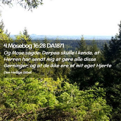 Picture 02 - 4 Mosebog 16:28 DA1871 - Og Mose sagde: Derpaa skulle I kende, at Herren - Bible Verse Picture