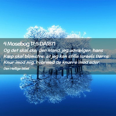 Picture 02 - 4 Mosebog 17:5 DA1871 - Og det skal ske, den Mand, jeg udvælger, hans - Bible Verse Picture