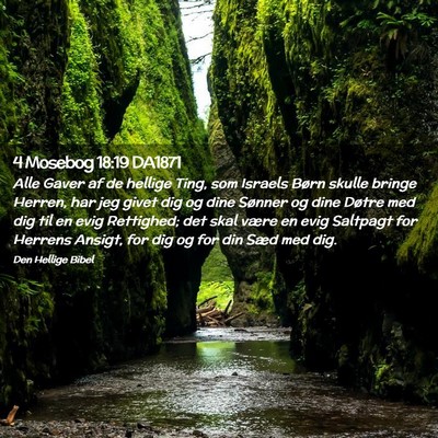 Picture 02 - 4 Mosebog 18:19 DA1871 - Alle Gaver af de hellige Ting, som Israels Børn - Bible Verse Picture