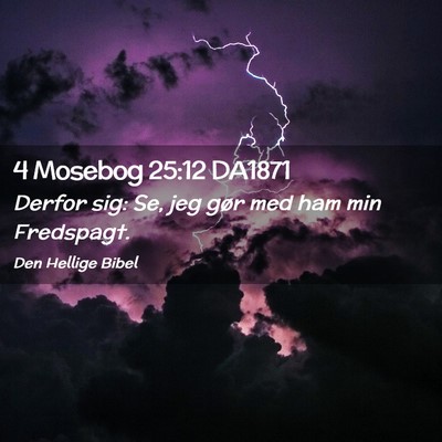 Picture 02 - 4 Mosebog 25:12 DA1871 - Derfor sig: Se, jeg gør med ham min - Bible Verse Picture