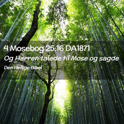 Picture 02 - 4 Mosebog 25:16 DA1871 - Og Herren talede til Mose og - Bible Verse Picture