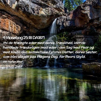 Picture 02 - 4 Mosebog 25:18 DA1871 - thi de trængte eder med deres Træskhed, idet de - Bible Verse Picture