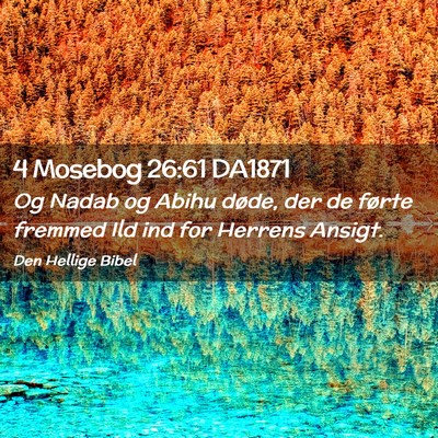 Picture 02 - 4 Mosebog 26:61 DA1871 - Og Nadab og Abihu døde, der de førte fremmed - Bible Verse Picture